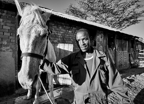 Early Morning - Ibrahim with Horse