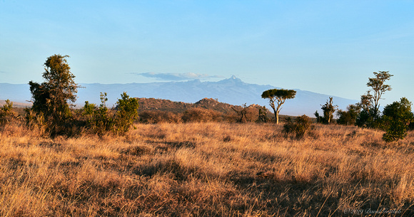 The Three Hills and Mount Kenya from the Three Hills Plain