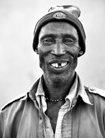 Turkana Herder on the Ranch (b&w)